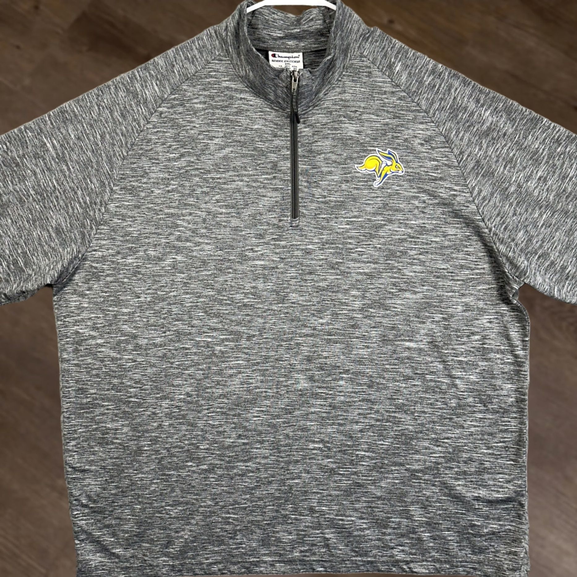 Champion South Dakota State Jackrabbits Shirt Pullover Mens 2XL Gray Quarter Zip Champion Size US XXL / EU 58 / 5 - 1 Thumbnail