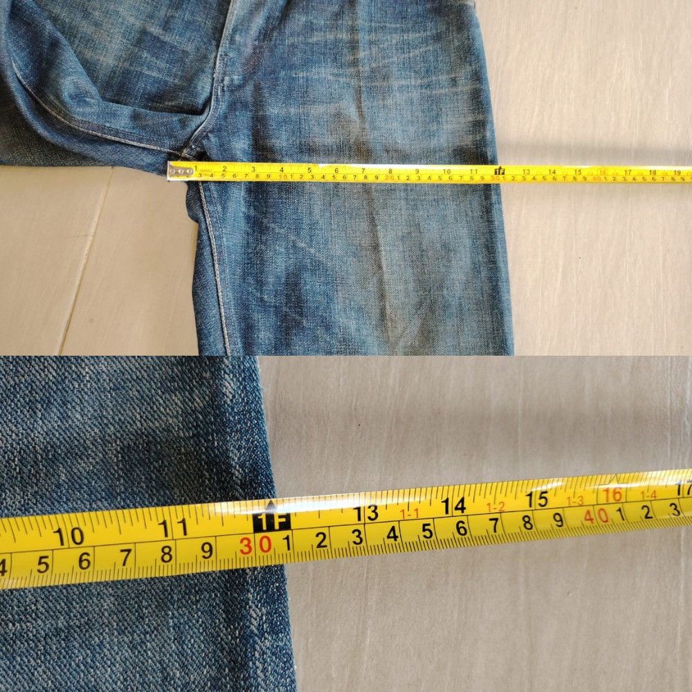 Wrangler Vintage Wrangler Blue Bell Selvedge Blue Denim Jeans M1112 Size US 33 - 19 Thumbnail