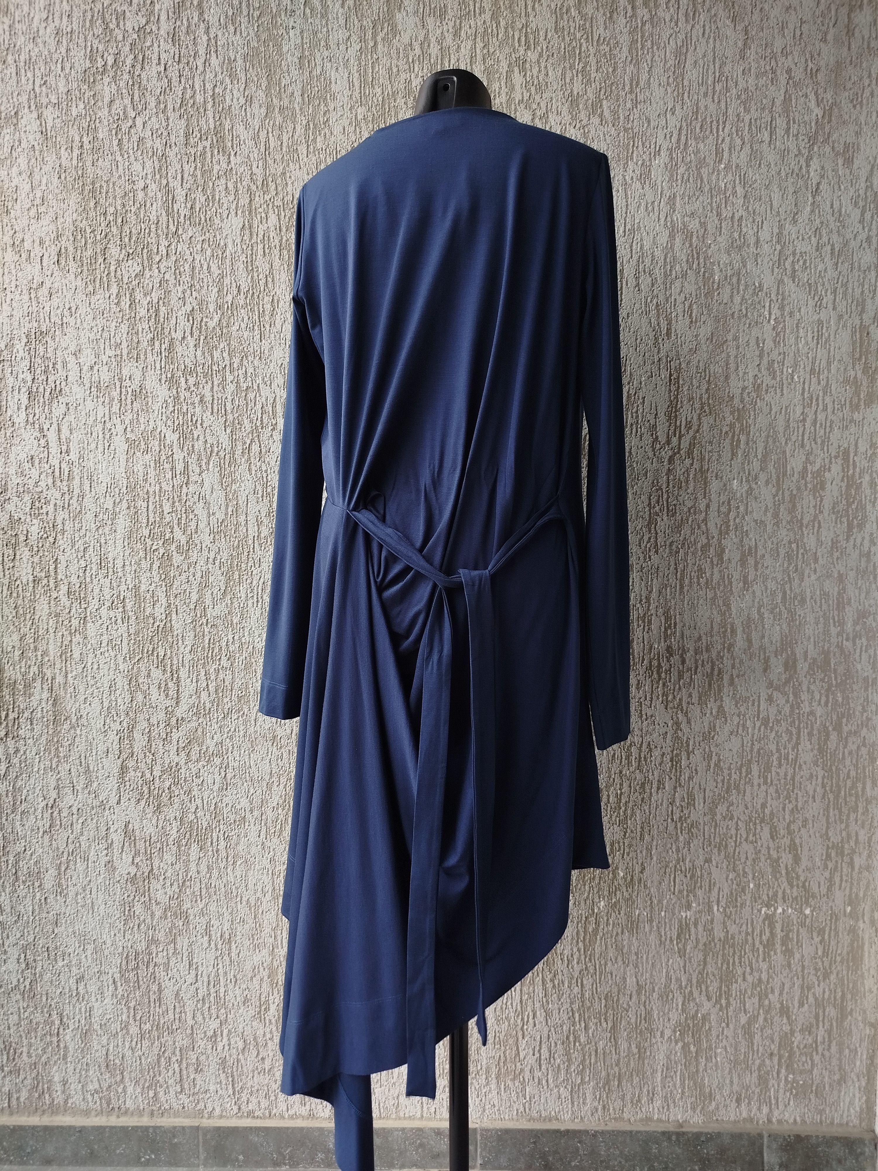 Vivienne Westwood Dress Long Sleeve Asymmetric Draped Wool A/W 2010 Size S Size S / US 4 / IT 40 - 7 Thumbnail