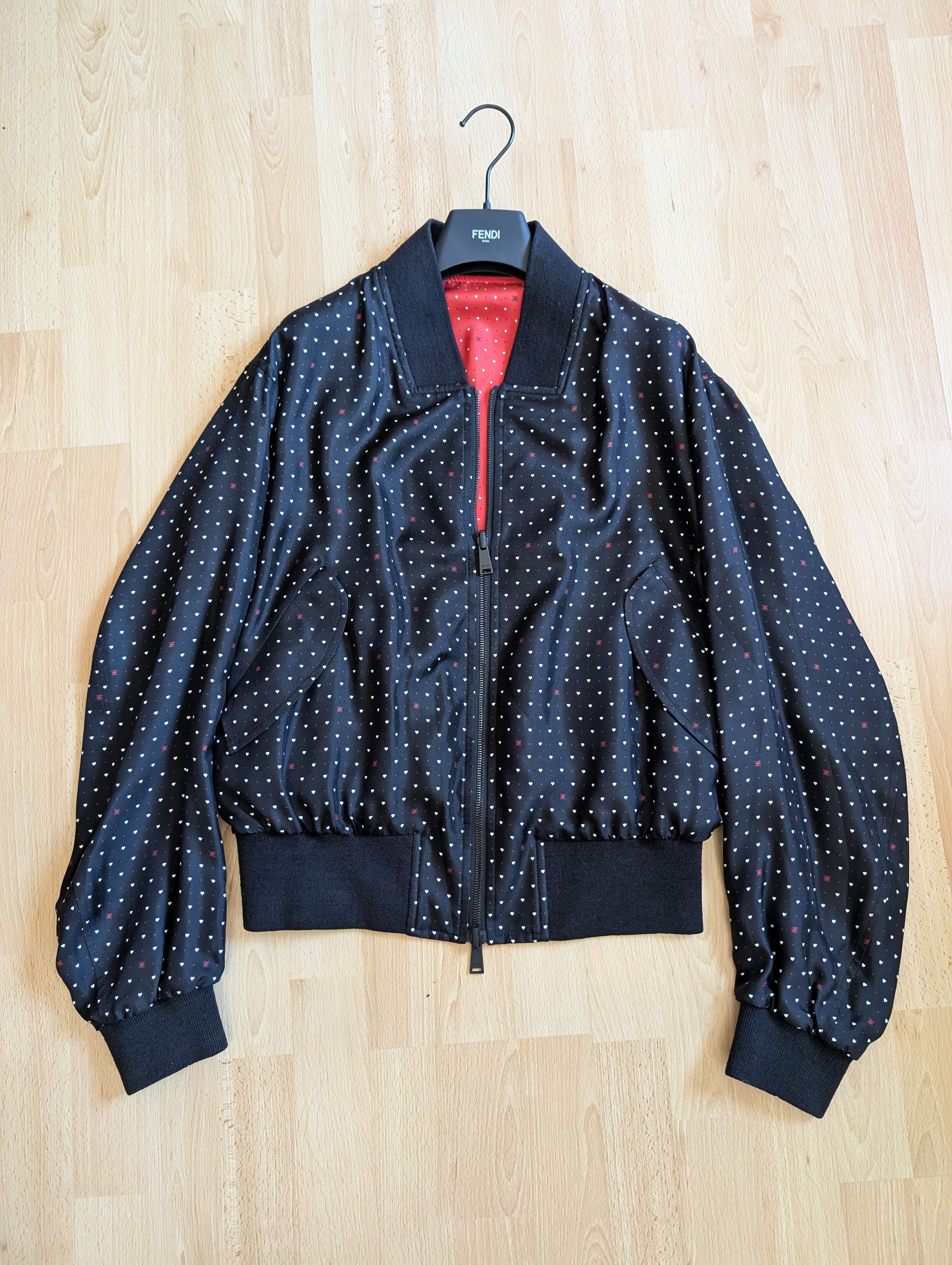 Fendi fashion reversible bomber jacket