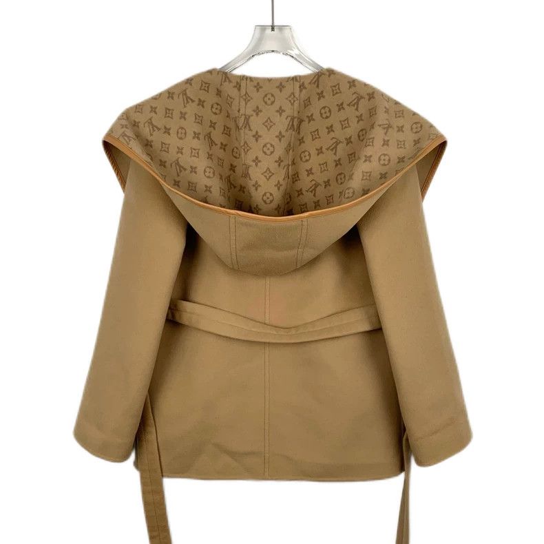 Louis Vuitton Louis Vuitton 25 styles of wool hooded belt coat with brow Size 4XL / US 24-26 - 2 Thumbnail