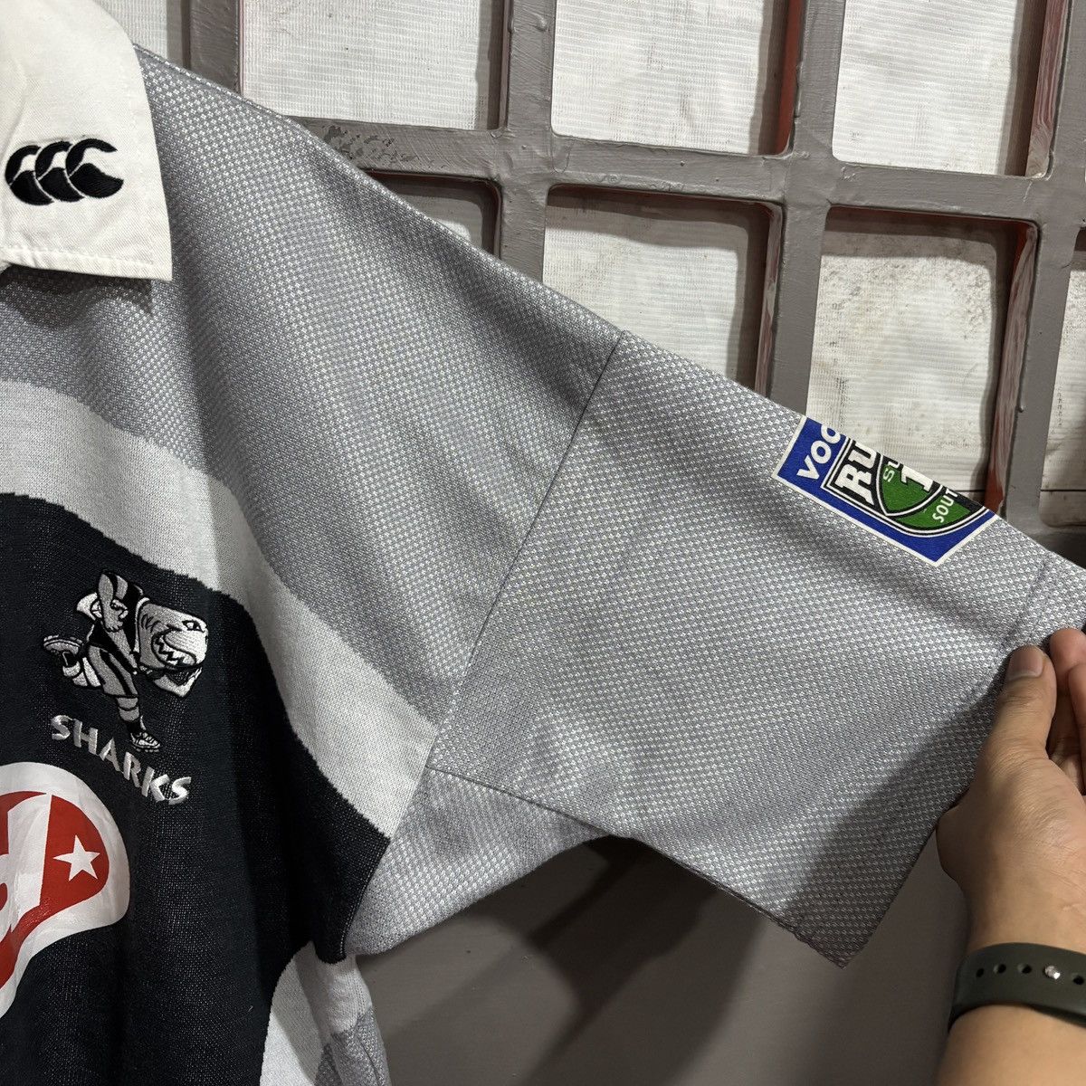 Canterbury of New Zealand Rare Canterbury Natal Sharks 2003 Rugby Shirt Jersey Size US L / EU 52-54 / 3 - 7 Thumbnail