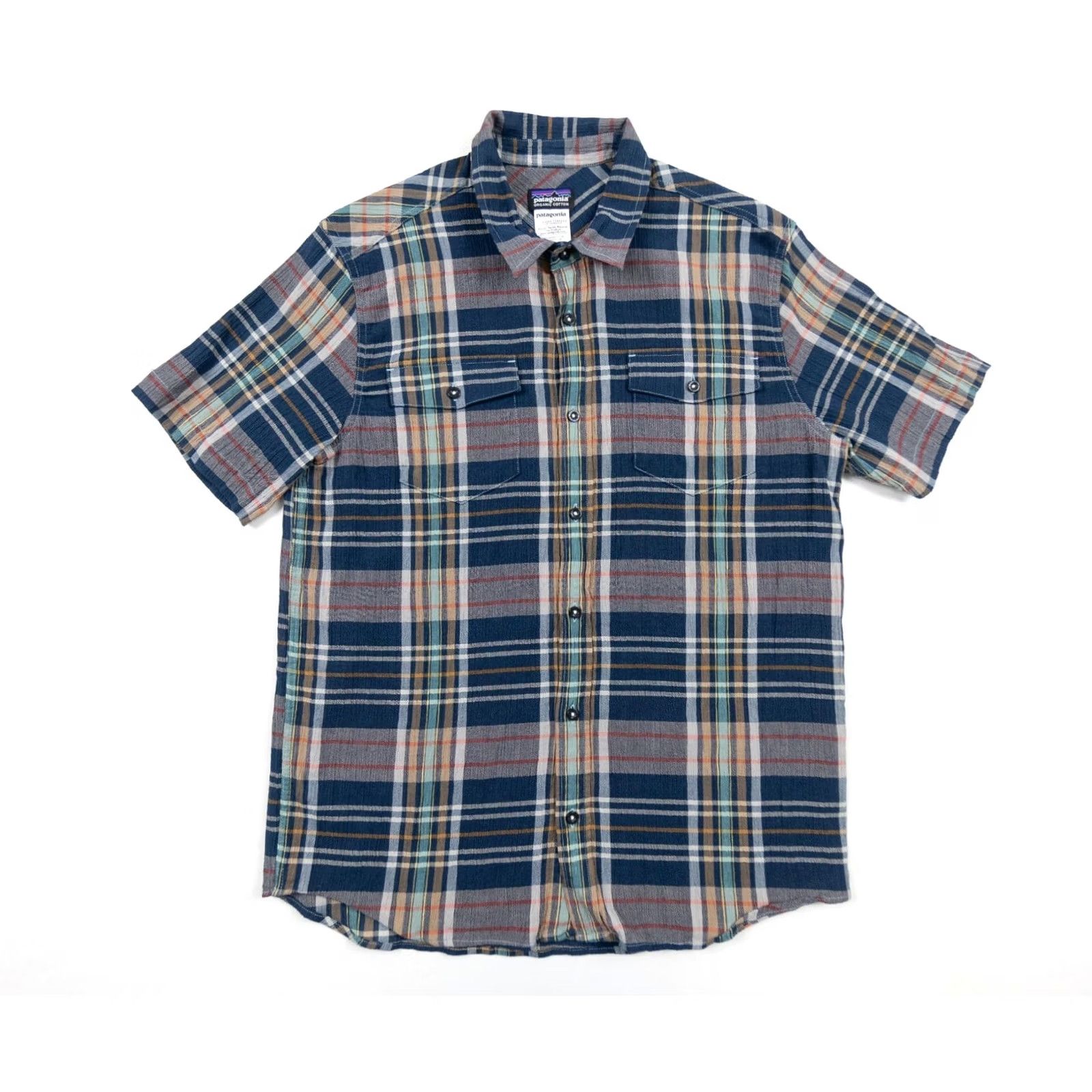 Patagonia Patagonia Shirt Mens Medium Blue Button-Down Steerman Organic Cotton Textured Shirt Size US M / EU 48-50 / 2 - 2 Thumbnail