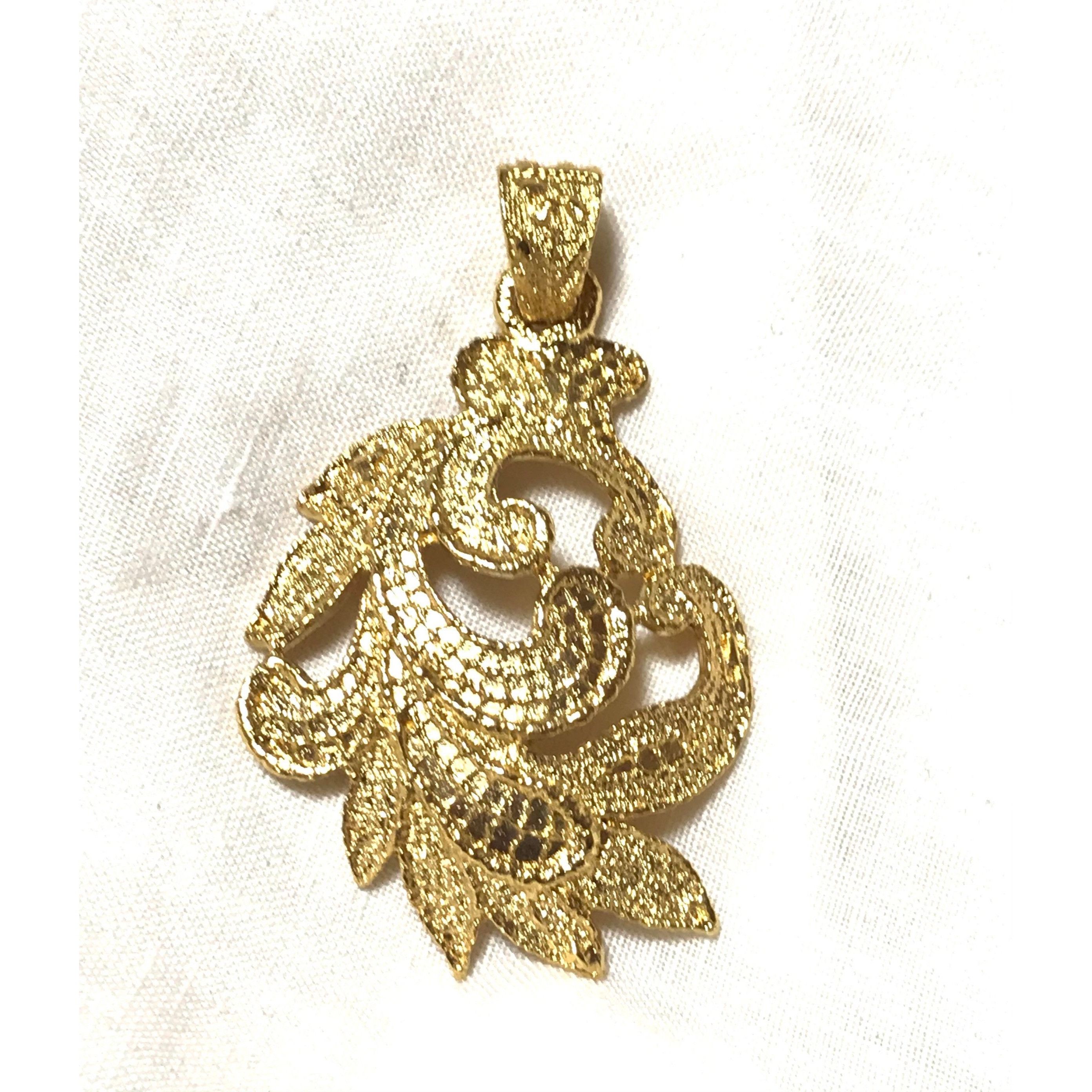 Yves Saint Laurent MINT. Vintage Yves Saint Laurent arabesque pendant top. Size ONE SIZE - 1 Thumbnail