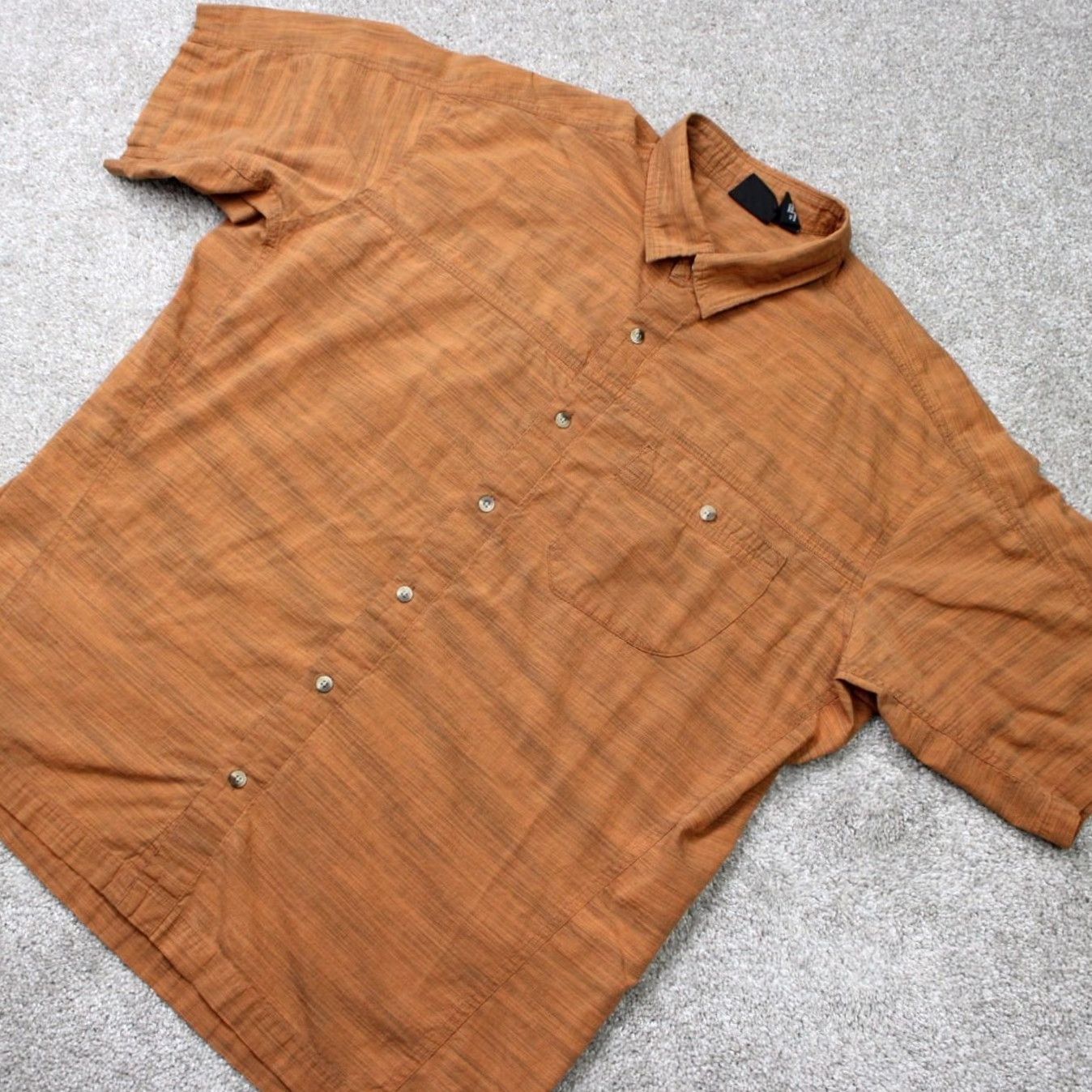 Mountain Hardwear Mountain Hardwear Shirt Mens XL Orange Cotton/Polyester Short Sleeve Button Up Size US XL / EU 56 / 4 - 4 Thumbnail