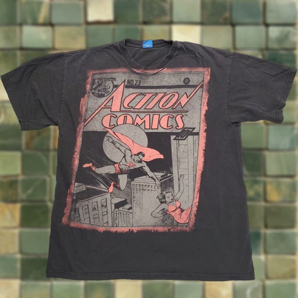 Etro VINTAGE Action Comics Shirt Mens XL Black Superman No. 23 Retro Style Shirt Size US XL / EU 56 / 4 - 1 Thumbnail
