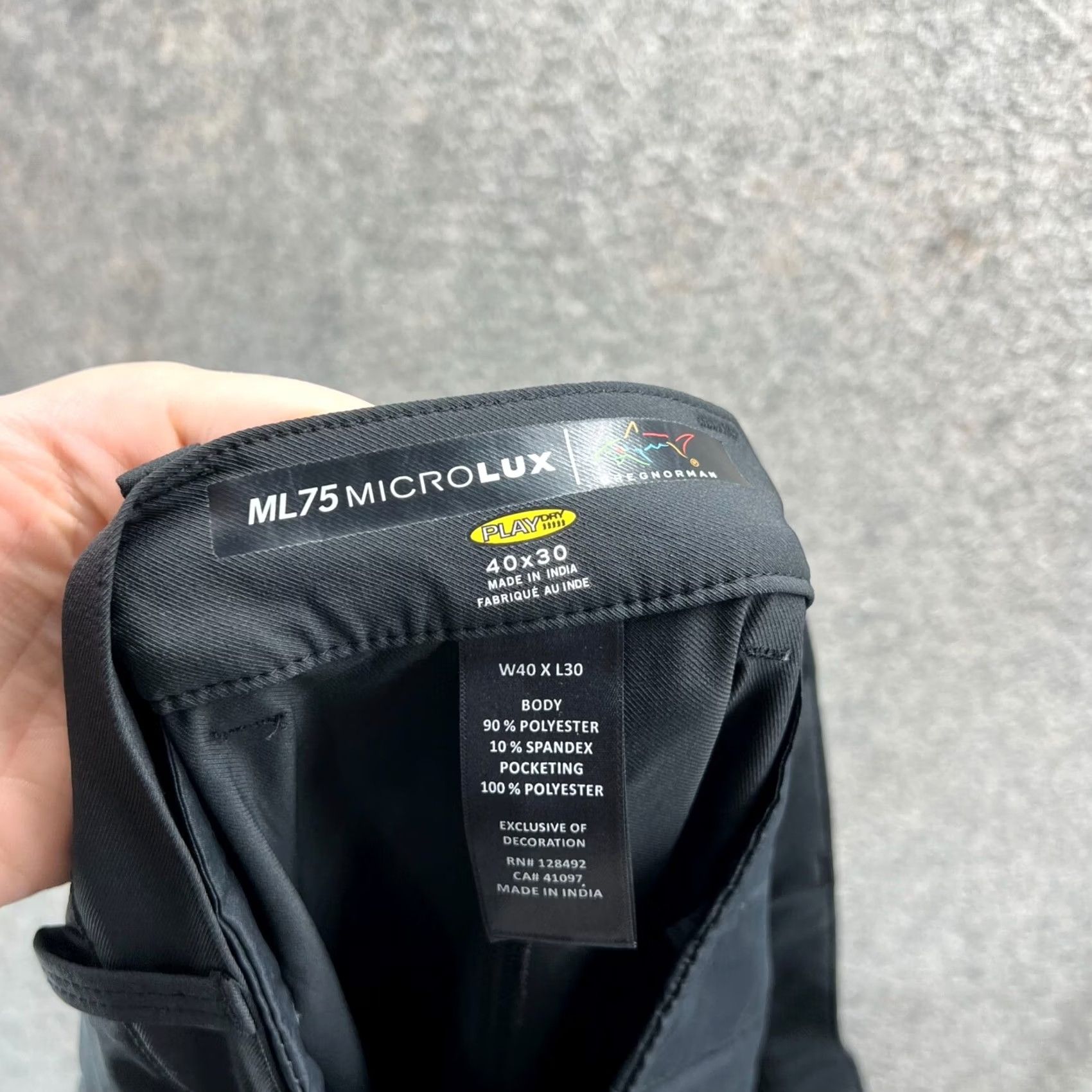 Vintage VINTAGE: No? (but per rules, vintage would be VINTAGE if applicable) Greg Norman Pants Men 40x30 Black Chino Flat Front Dress Casual Formal Workwear Size US 40 / EU 56 - 3 Thumbnail
