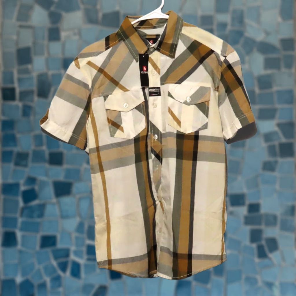 Southpole Southpole Shirt Men's S Brown Gray Plaid Button-Up Casual Shirt NWT Size US S / EU 44-46 / 1 - 1 Thumbnail