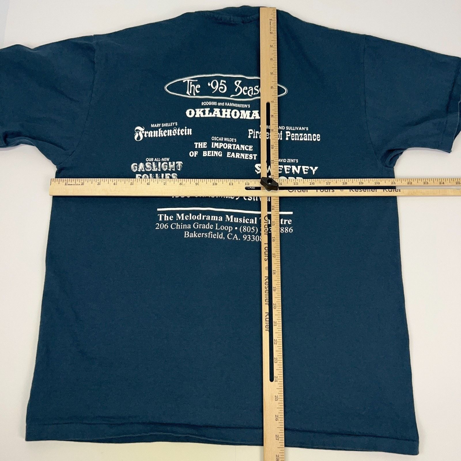 Hanes Vaudeville Express Melodrama Musical Theatre T Shirt Blue L Size US L / EU 52-54 / 3 - 10 Thumbnail