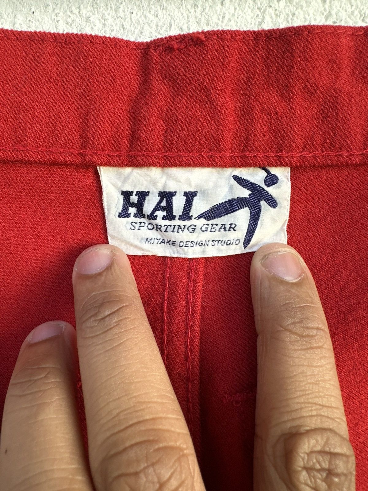 Hai Sporting Gear × Issey Miyake × Japanese Brand Hai Sporting Gear By Issey Miyake Red Pants Size 23" - 11 Thumbnail