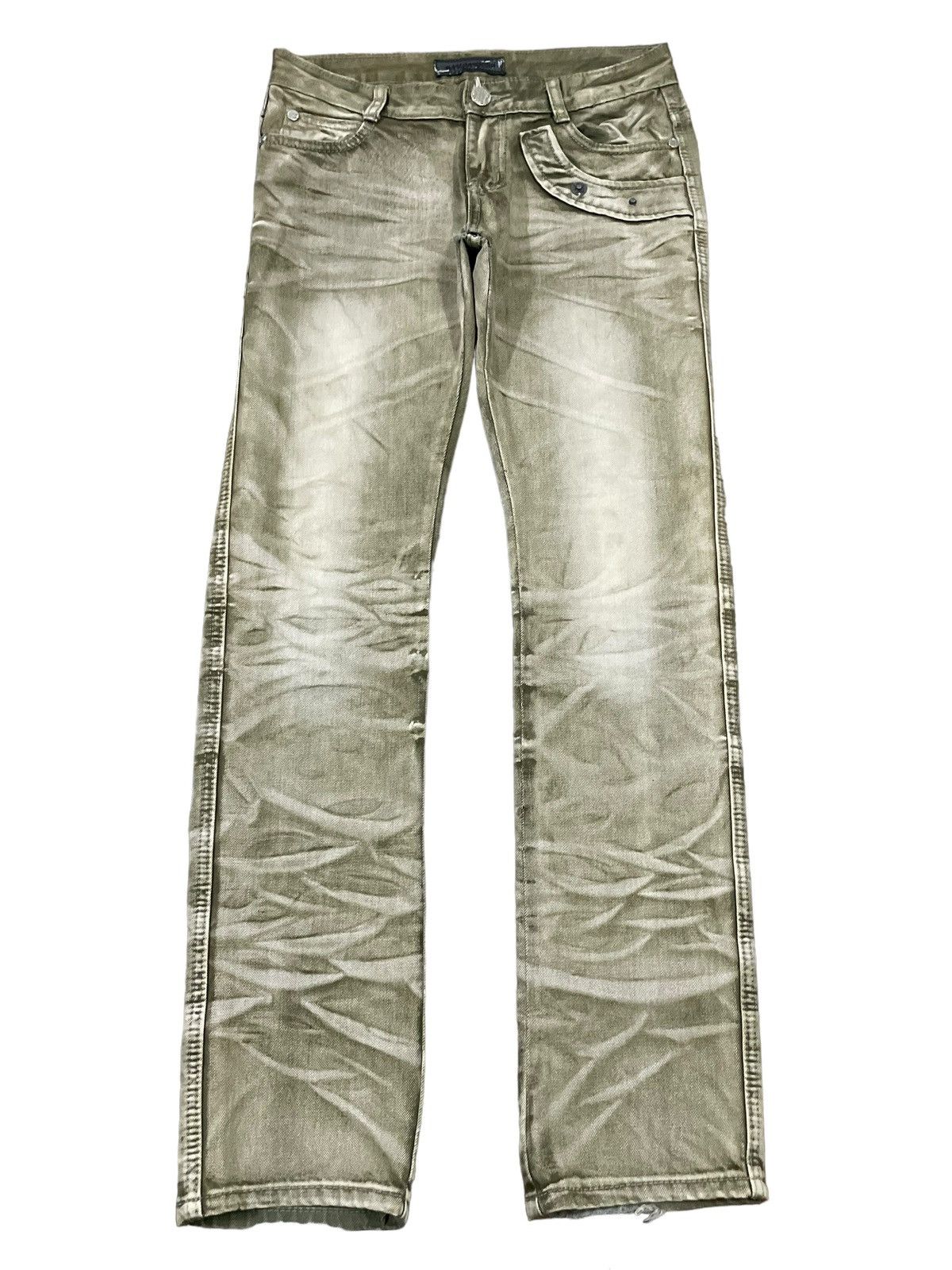 Japanese Brand Vintage Japanese Brand Streetstyle Mossy Wash Slim Jeans Size 30" / US 8 / IT 44 - 6 Thumbnail