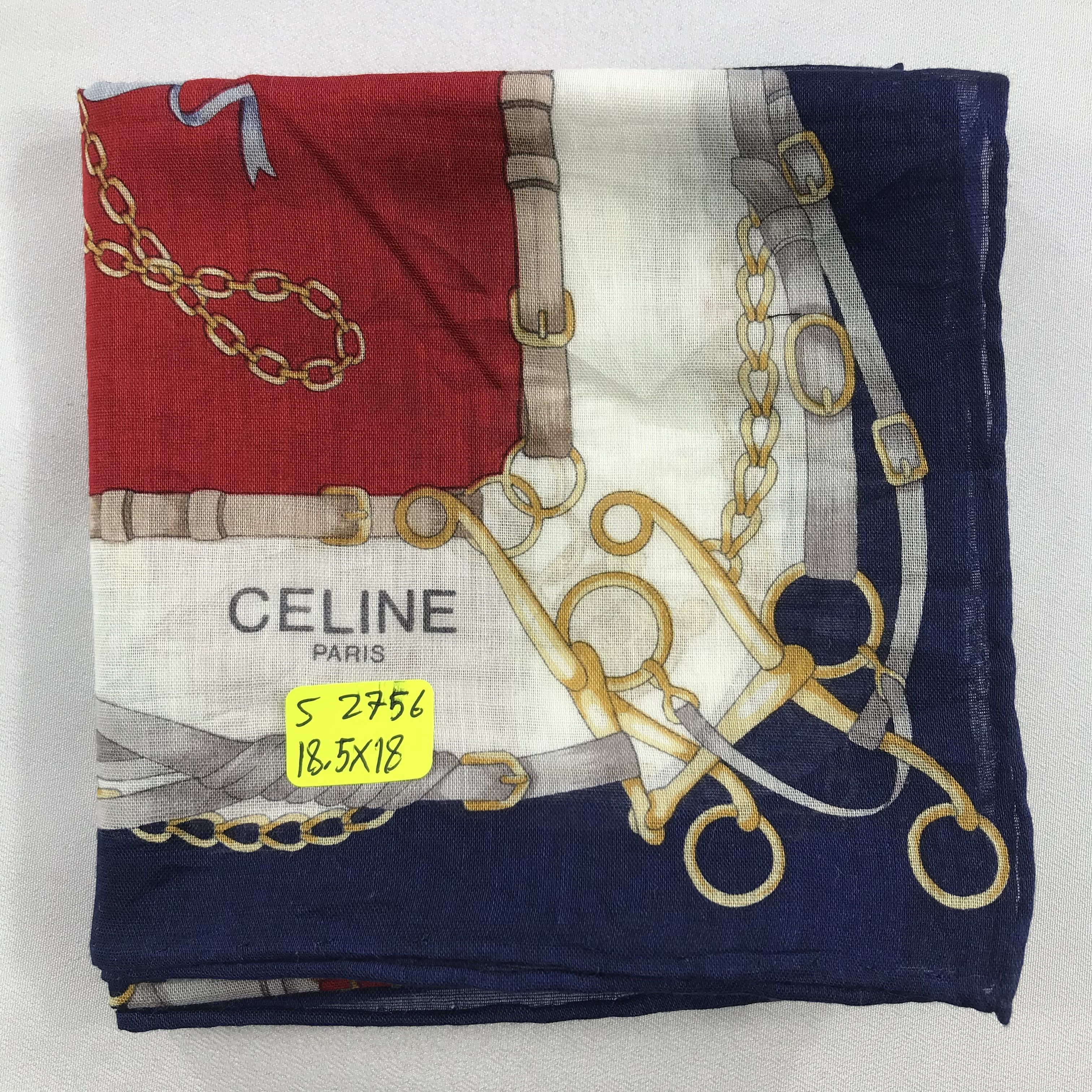 Celine × Vintage Celine Bandana / Handkerchief / Neckerchief - S2756A Size ONE SIZE - 5 Thumbnail