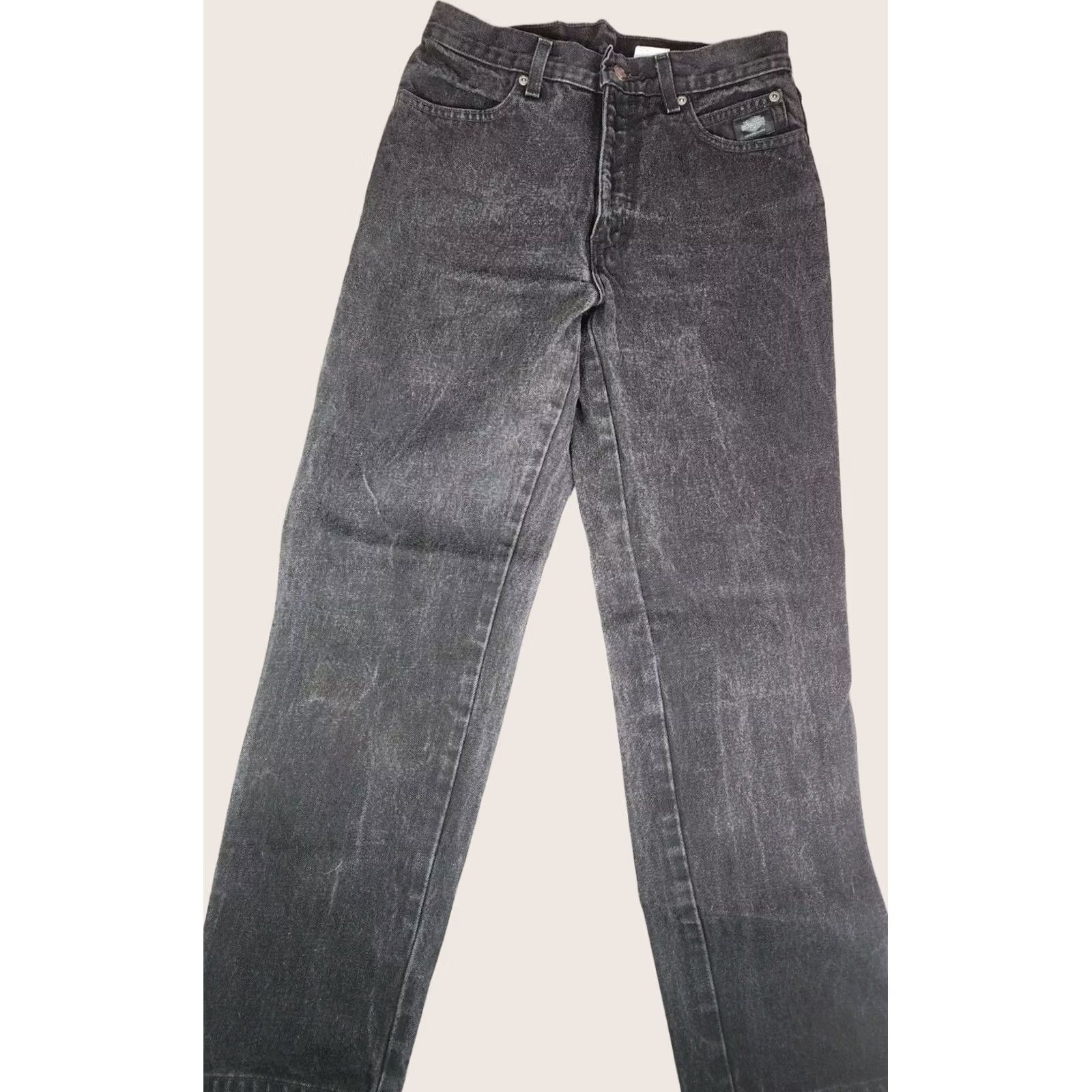 Harley Davidson Harley-Davidson Jeans Woman Size 10 Black Straight Denim 100% Cotton Mid Rise Regular Pattern: Solid Theme: Biker Size 32" / US 10 / IT 46 - 1 Thumbnail