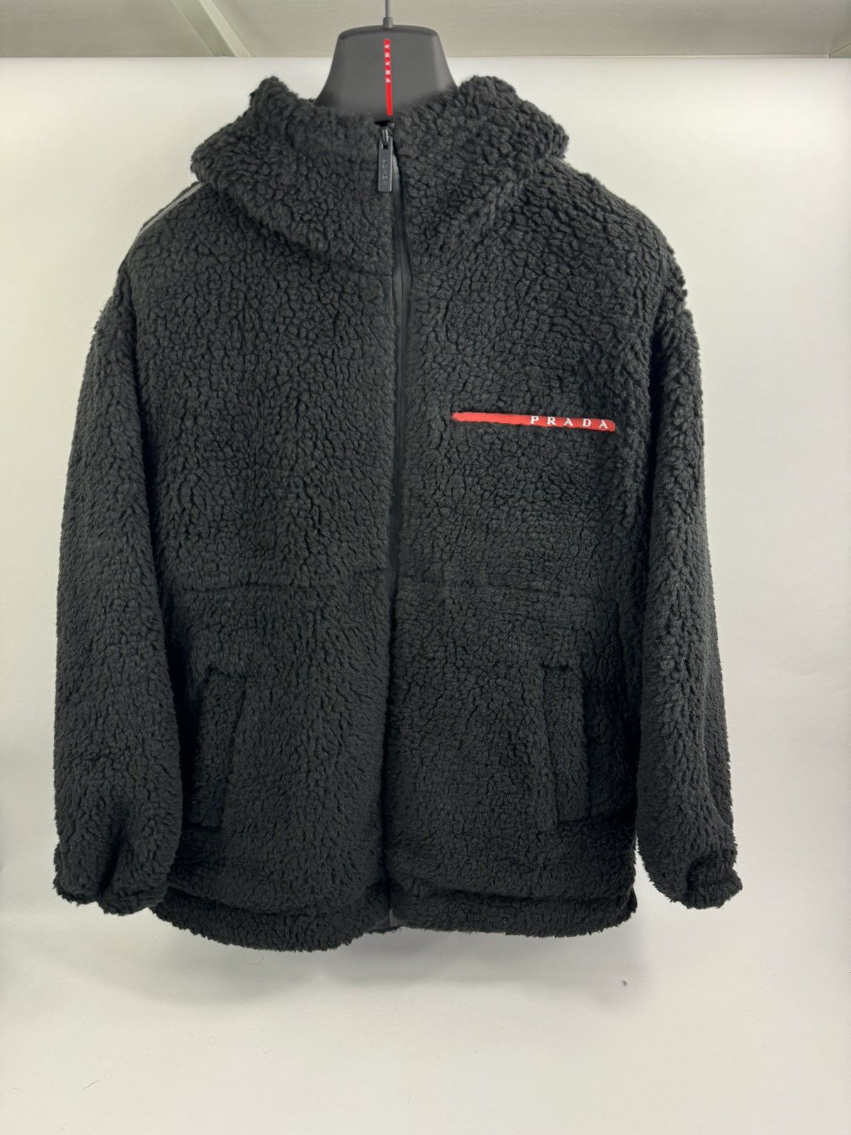 Prada PRADA OVERSIZED HOODED FLEECE JACKET Size US XXL / EU 58 / 5 - 1 Thumbnail