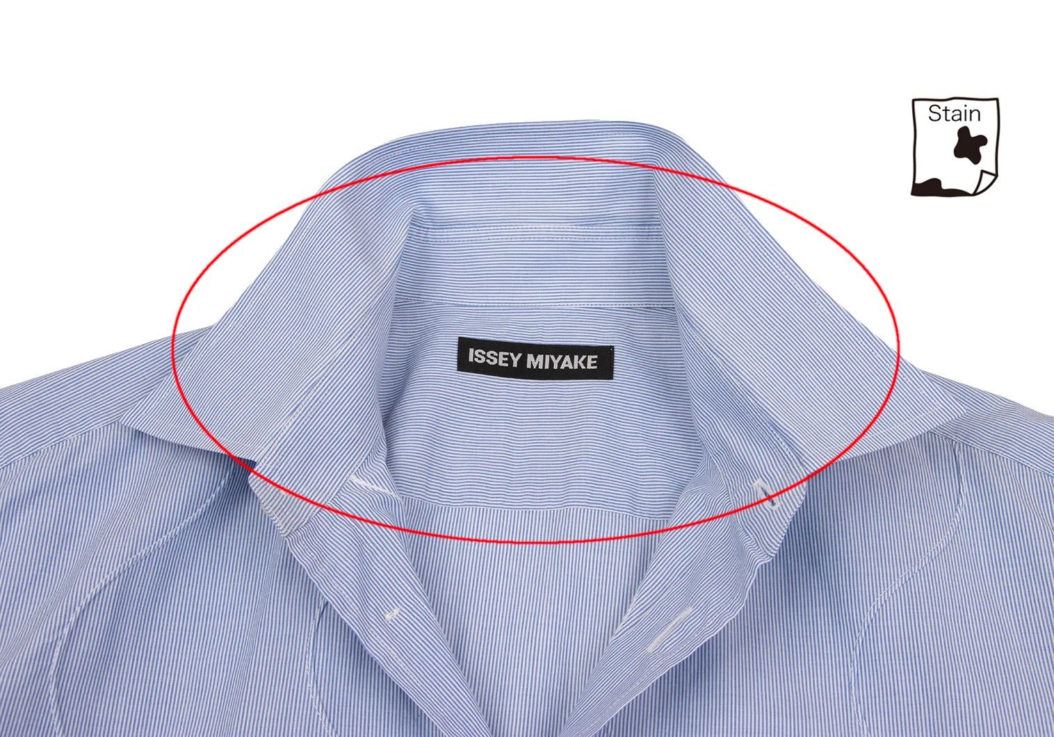 Issey Miyake Front Wave Stripe Long Sleeve Shirt in Blue and White Size US M / EU 48-50 / 2 - 4 Thumbnail