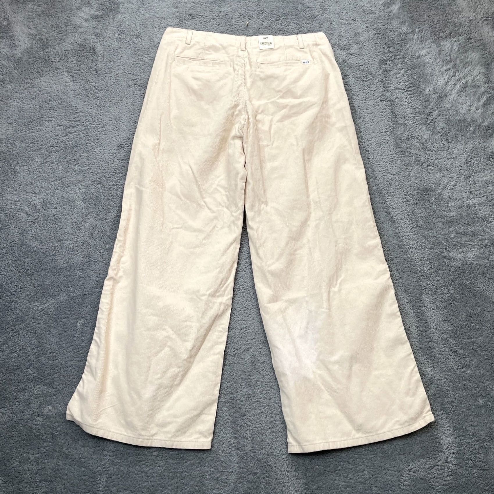 Levi's Levi's Pants Womens Beige Corduroy Cotton Mid Rise Baggy Wide Leg y2k 90s 36x31 Size 25" / US 0 / IT 36 - 2 Thumbnail