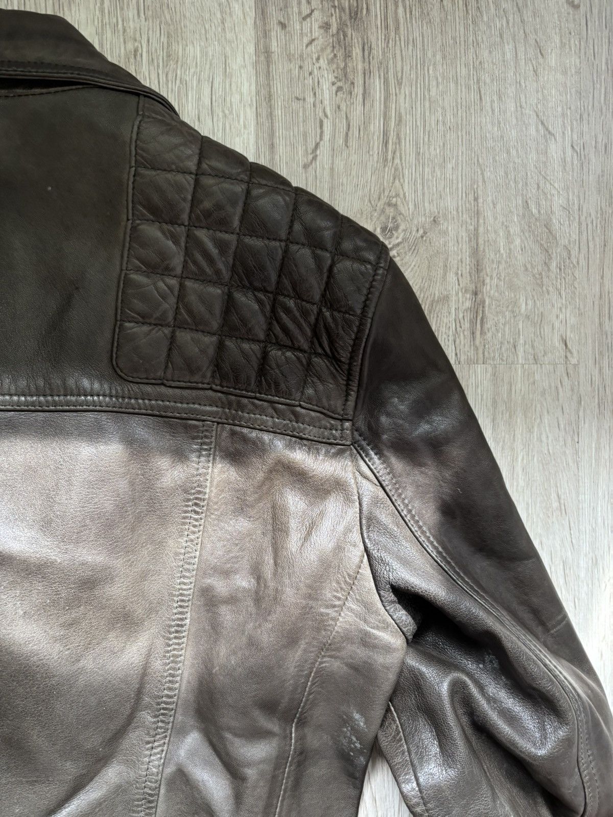 Allsaints AllSaints Conroy Leather Biker Jacket Men Size S Brown Moto Size US S / EU 44-46 / 1 - 14 Thumbnail
