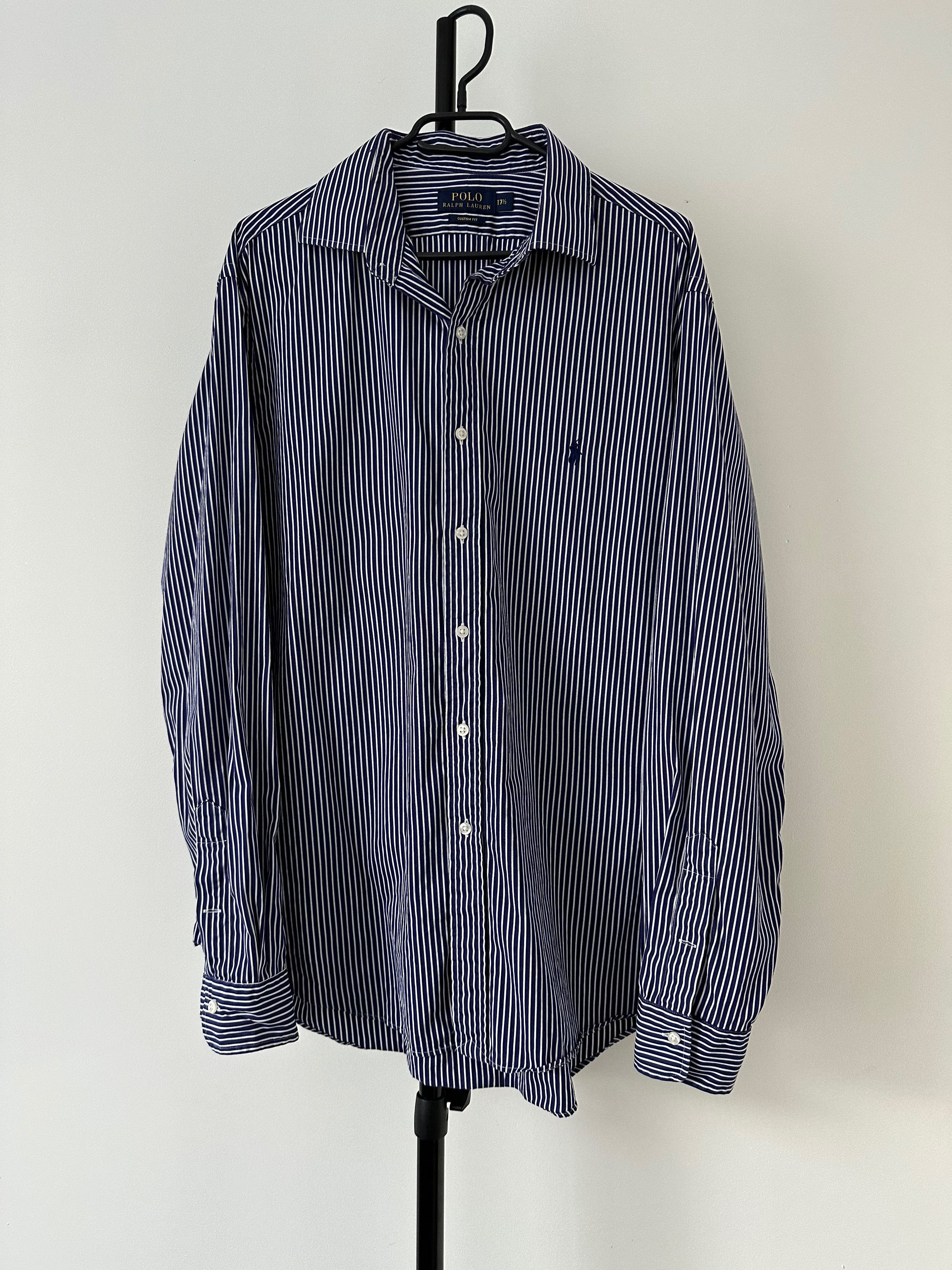 Polo Ralph Lauren POLO Ralph Lauren dress shirt striped blue Size US XL / EU 56 / 4 - 1 Thumbnail