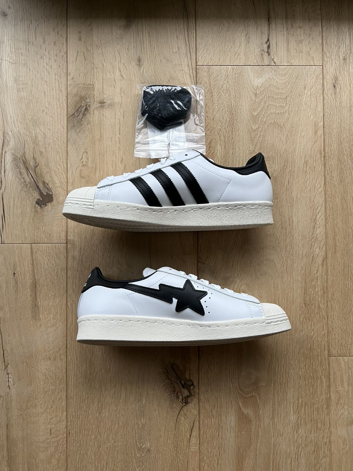 Adidas × Bape adidas Superstar 80s BAPE-Exclusive White Black_Deadstock Size US 7 / EU 40 - 12 Thumbnail
