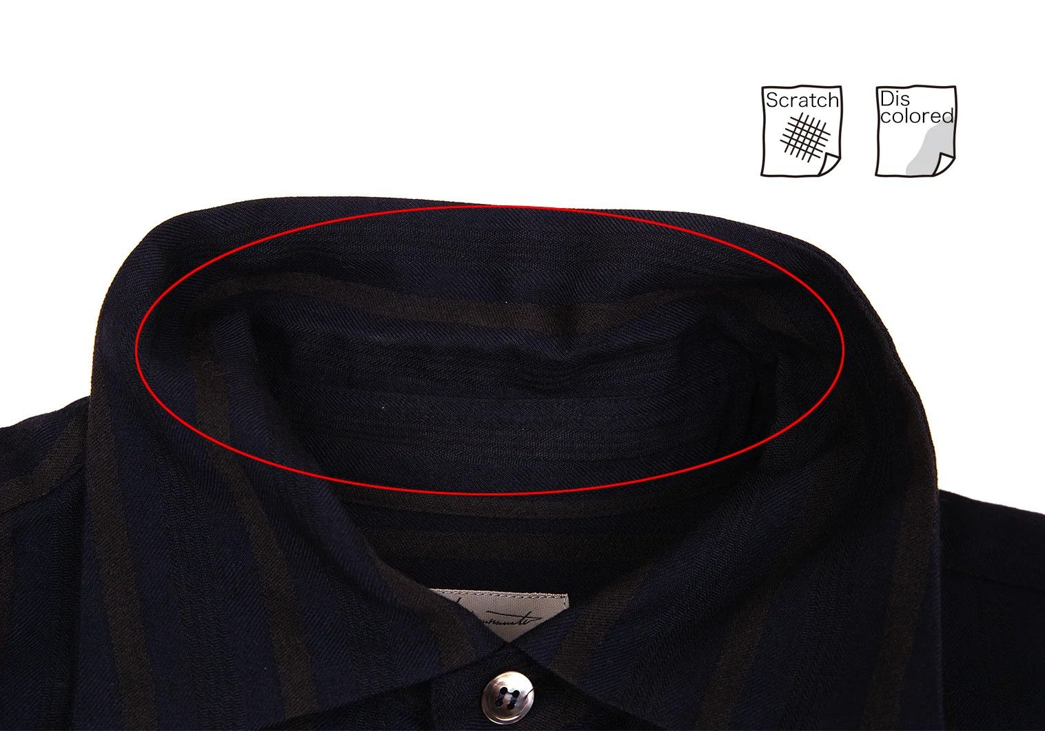 Yohji Yamamoto Yohji Yamamoto Wool Rayon Stripe Shirt Navy Brown M Size US M / EU 48-50 / 2 - 4 Thumbnail