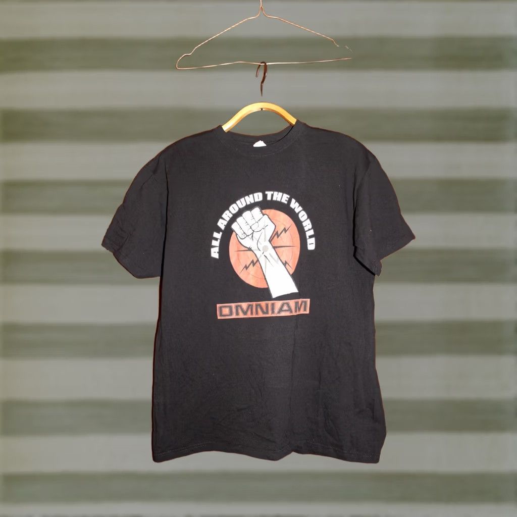 Anvil VINTAGE Anvil OMNIAM T-shirt - All Around The World - Black - Short Sleeve - Mens - L Size US L / EU 52-54 / 3 - 1 Thumbnail