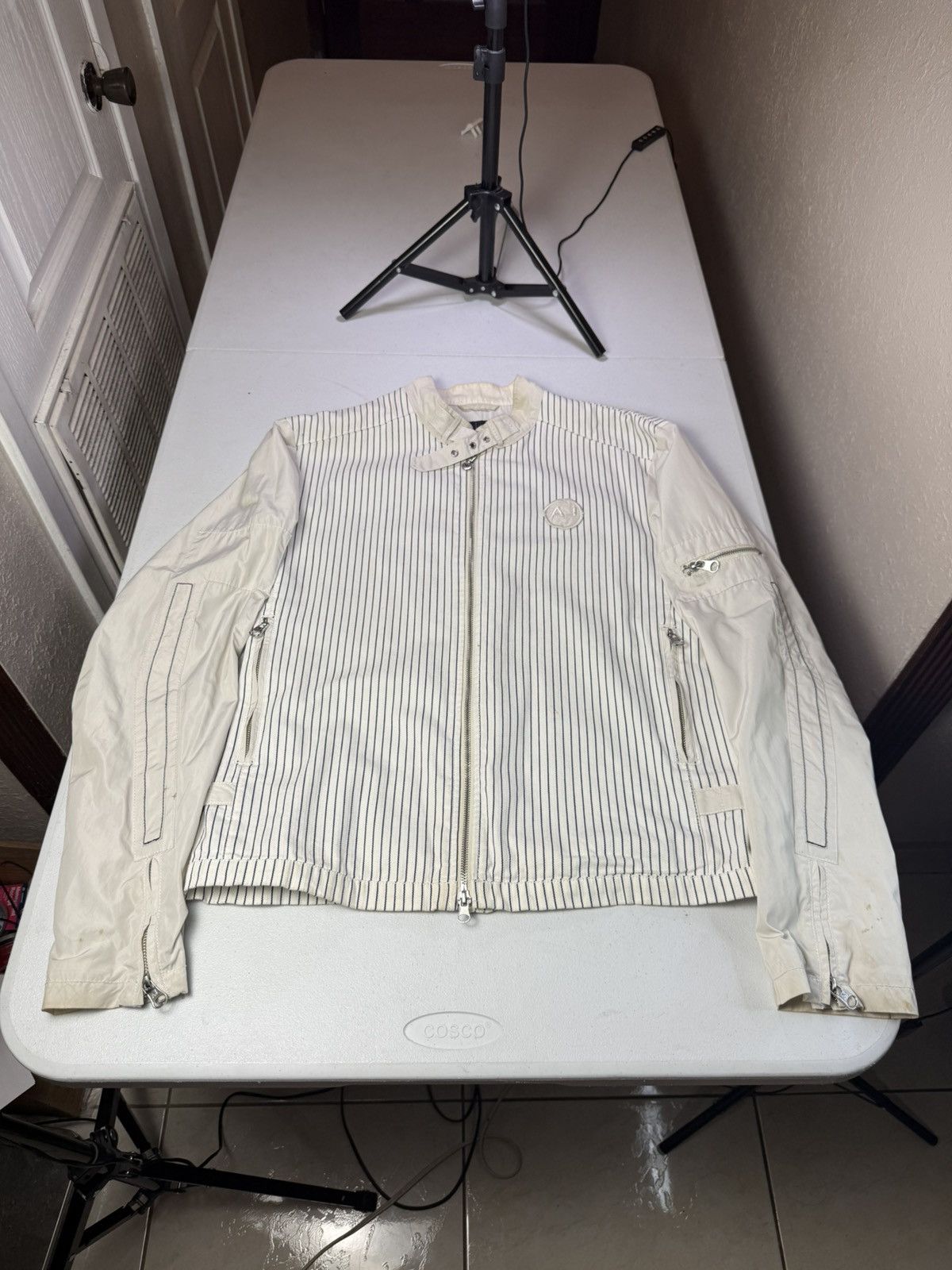 Armani Vintage Armani Jeans Pinstripe Jacket Size XL Size US XL / EU 56 / 4 - 1 Thumbnail