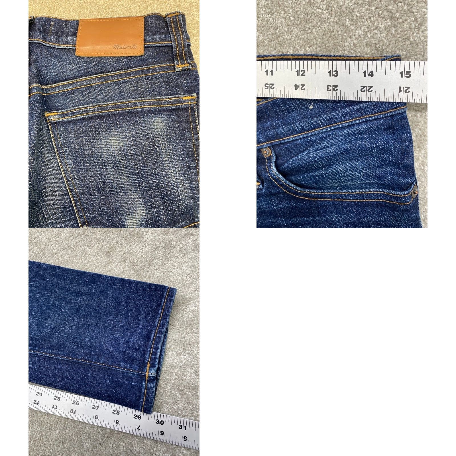 Madewell Madewell Jeans Men’s 29x30 Slim Mid Denim Blue 5-Pocket Straight Dark Wash 4578 Size US 29 - 8 Thumbnail