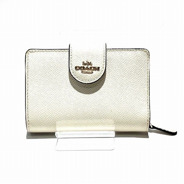 Coach Coach Leather Medium Corner Zip Wallet 6390 Leather Short Wallet 6390 in Good Condition