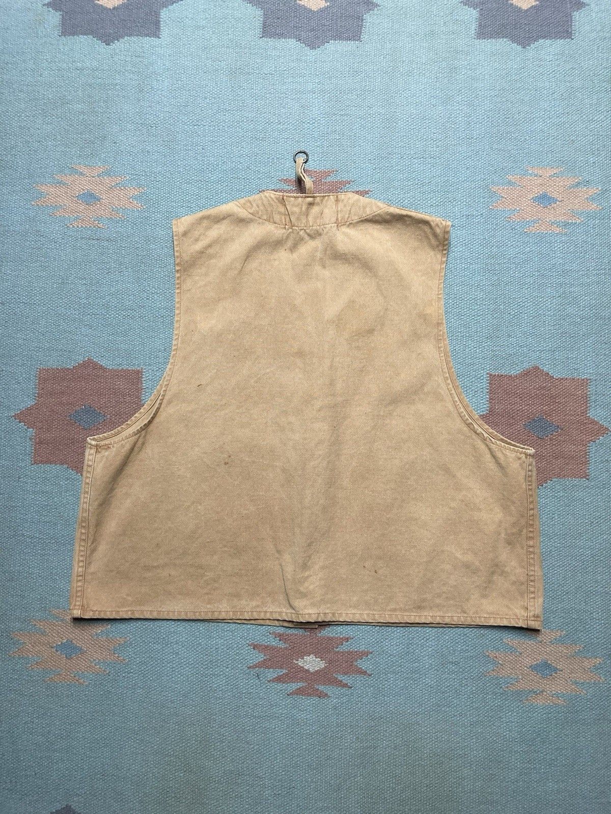 Vintage 60s canvas hunting vest shooting cotton butto boxy cropped L Size US L / EU 52-54 / 3 - 7 Thumbnail