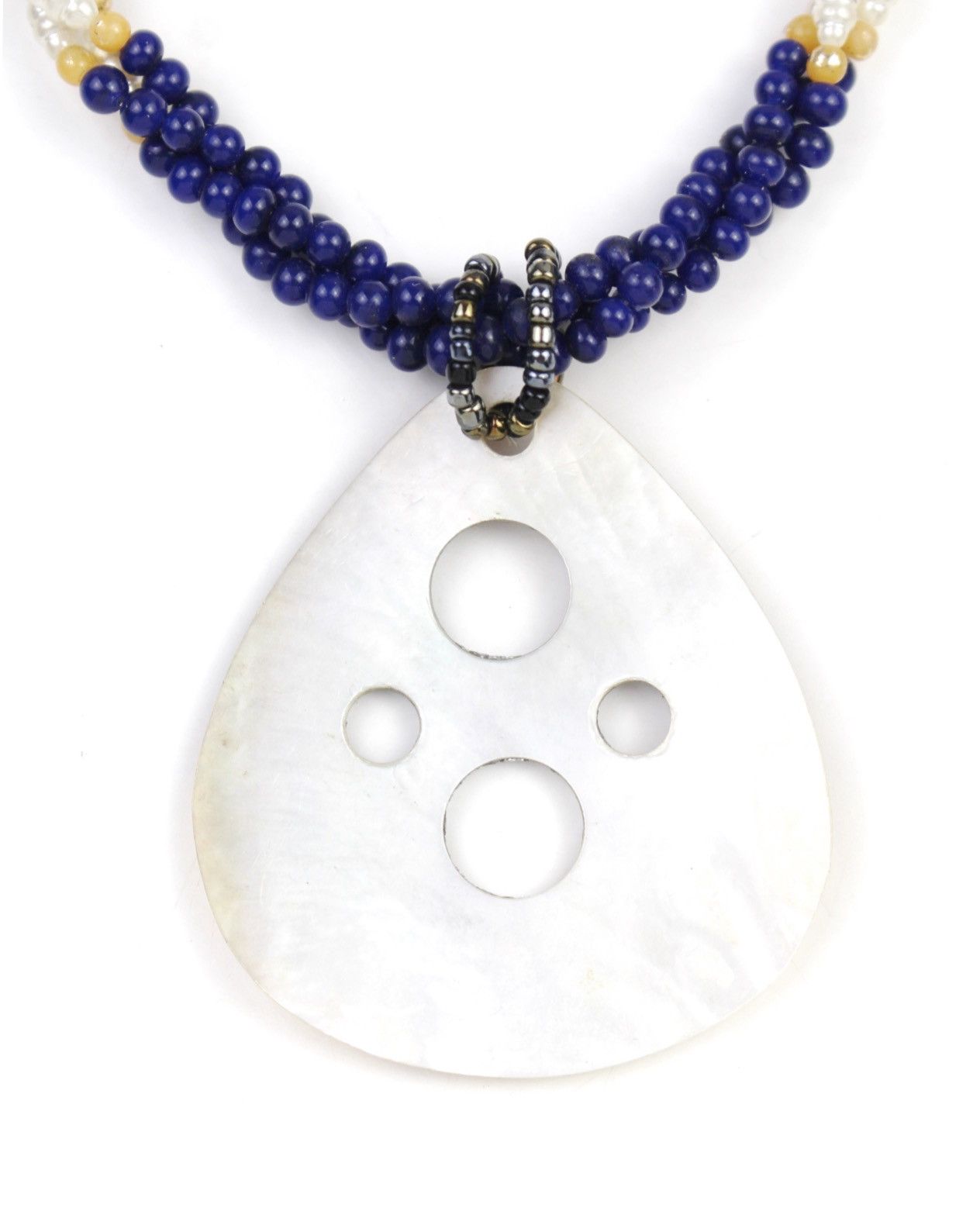 If Six Was Nine 2000S JAPANESE MADE NECKLACE WITH MOTHER-OF-PEARL PENDANT Size ONE SIZE - 5 Thumbnail