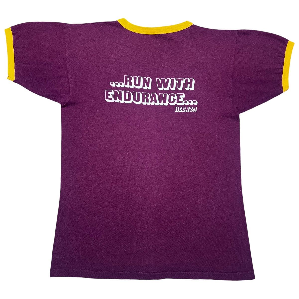 Champion × Vintage 1970s Scottsdale Christian Academy Run Blue Bar Champion Tee Size US L / EU 52-54 / 3 - 2 Thumbnail