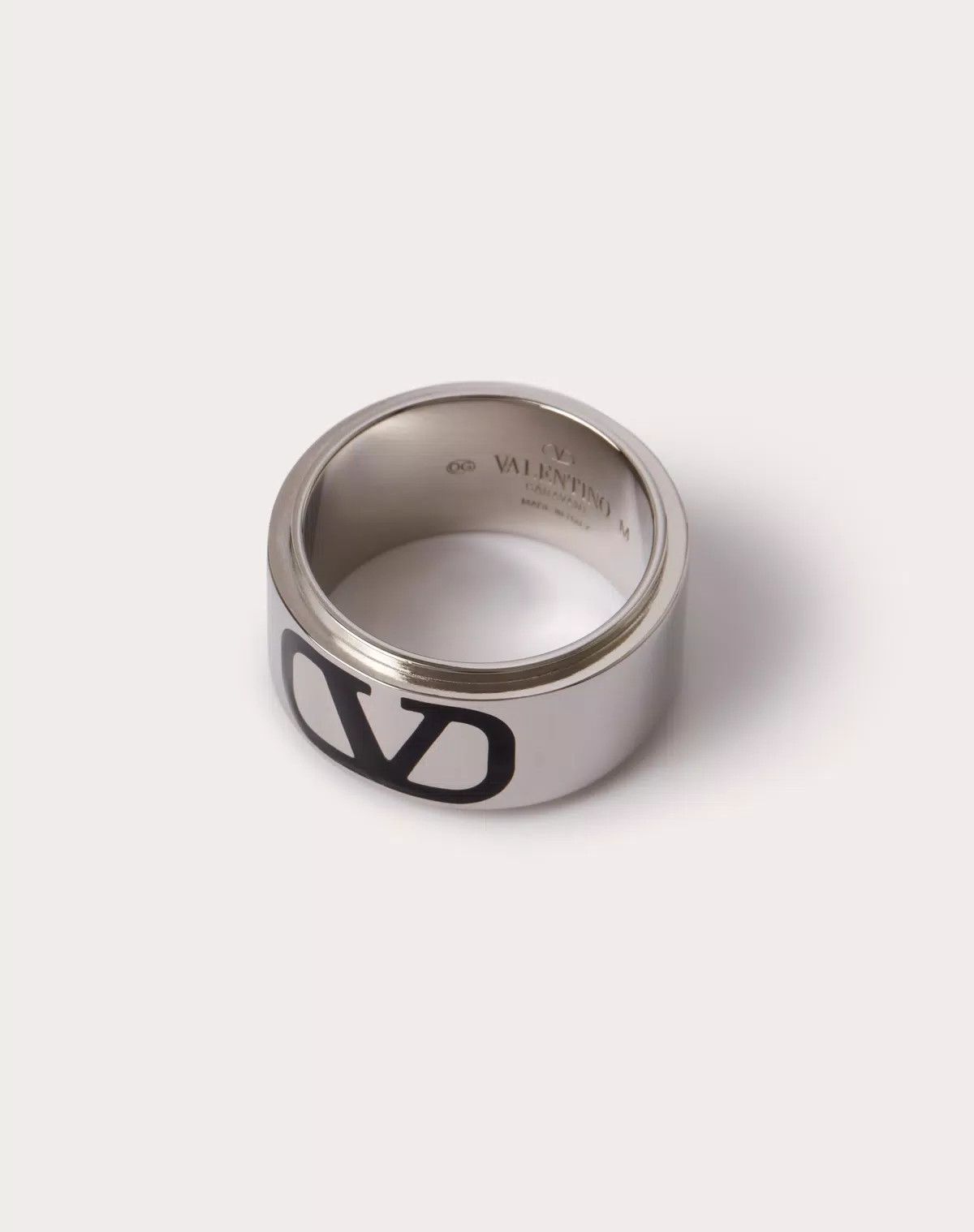 Valentino oc11z0625 Size:19/Metal And Enamel Ring in Silver Size ONE SIZE - 4 Thumbnail