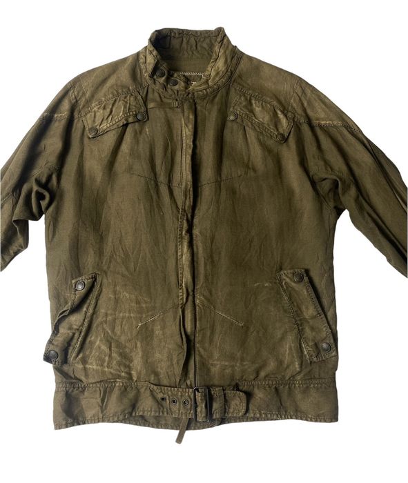 Vintage 80s Marithe + Francois Girbaud Millesimes Belt Waist Leather Jacket Size L