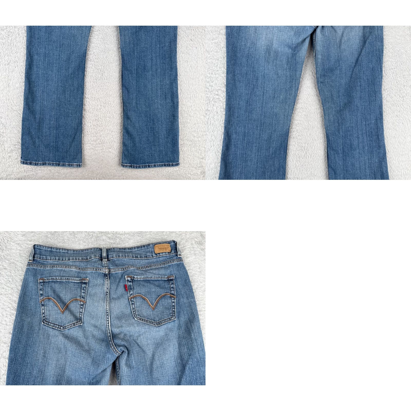 Levi's Levis Jeans Womens 12 Blue Denim 526 Slender Bootcut Mid Rise Cotton Blend 32x31 Size 34" / US 12 / IT 48 - 10 Thumbnail