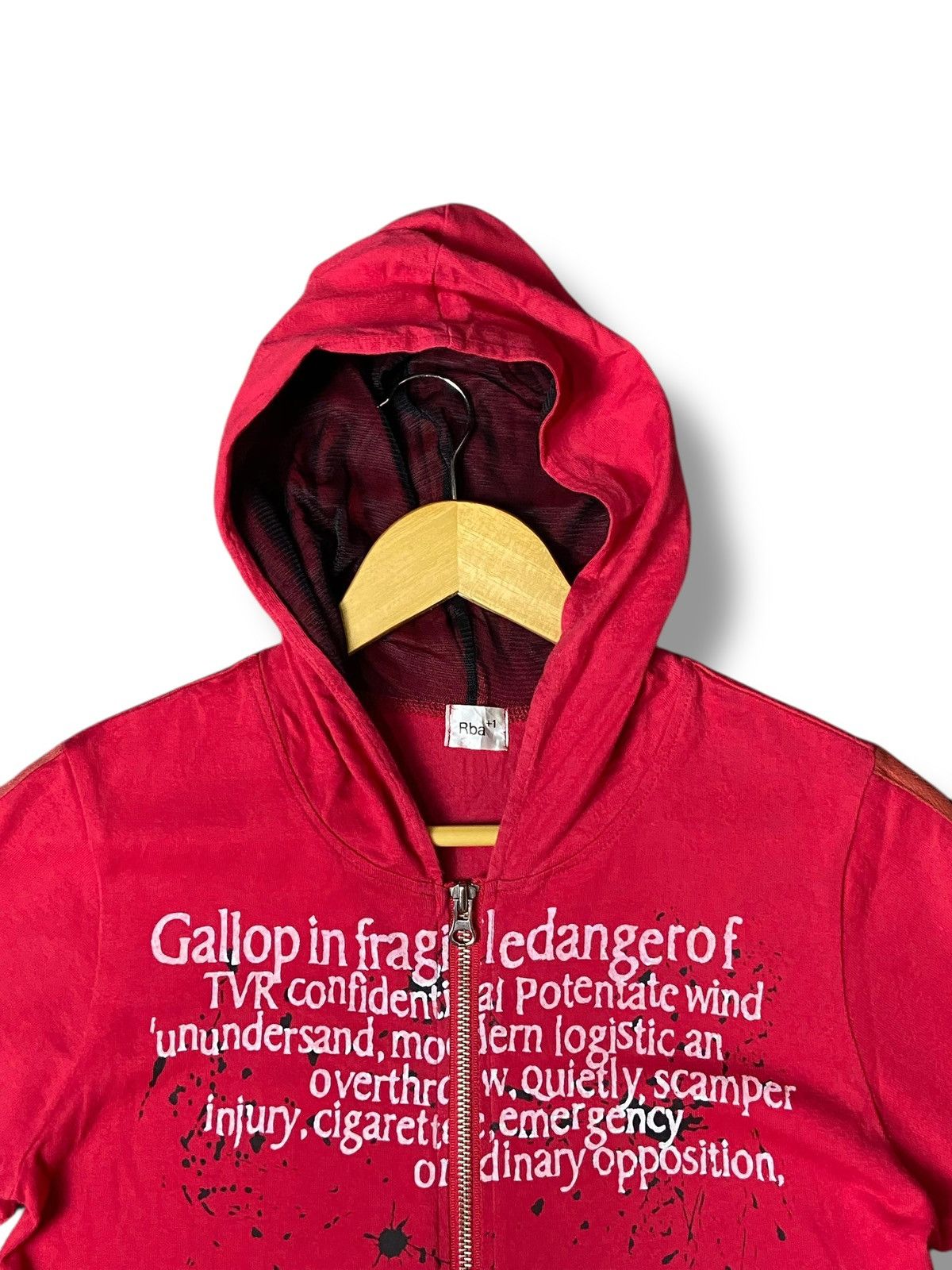 Japanese Brand × Seditionaries × Vintage RBA+1 Punk Bondage Wording Zipper Hoodie Light Jacket (117) Size US M / EU 48-50 / 2 - 6 Thumbnail