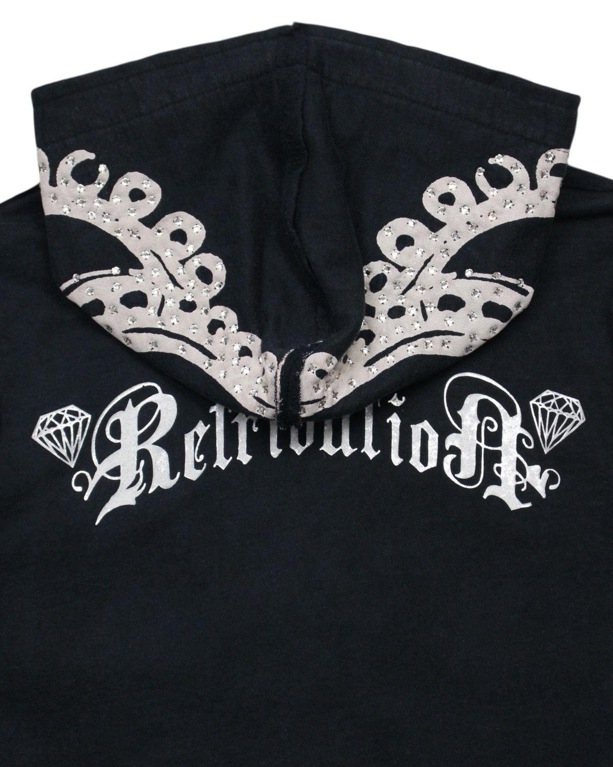 If Six Was Nine 2000S RETRIBUTION BY AFFLICTION – GUN RHINESTONE ZIP HOODIE Size US M / EU 48-50 / 2 - 5 Thumbnail