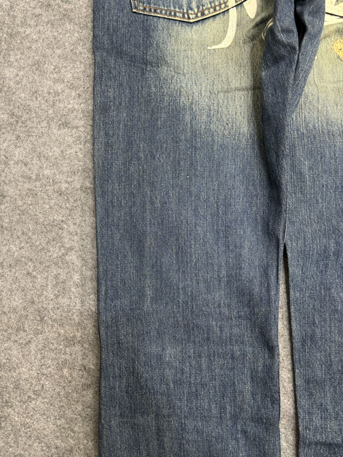 Designer 💥Denim Art💥Artisan MSG Sick Patchwork Stonewash Denim F553 Size US 31 - 17 Thumbnail