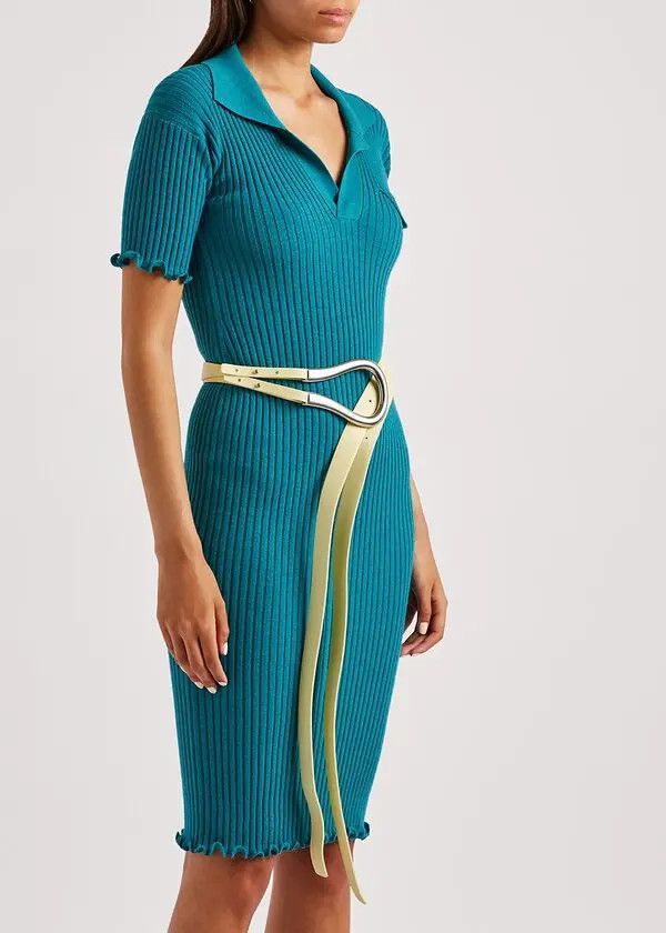Bottega Veneta o1y0725 Size : L / Belt in Pastel Yellow Size ONE SIZE - 4 Thumbnail