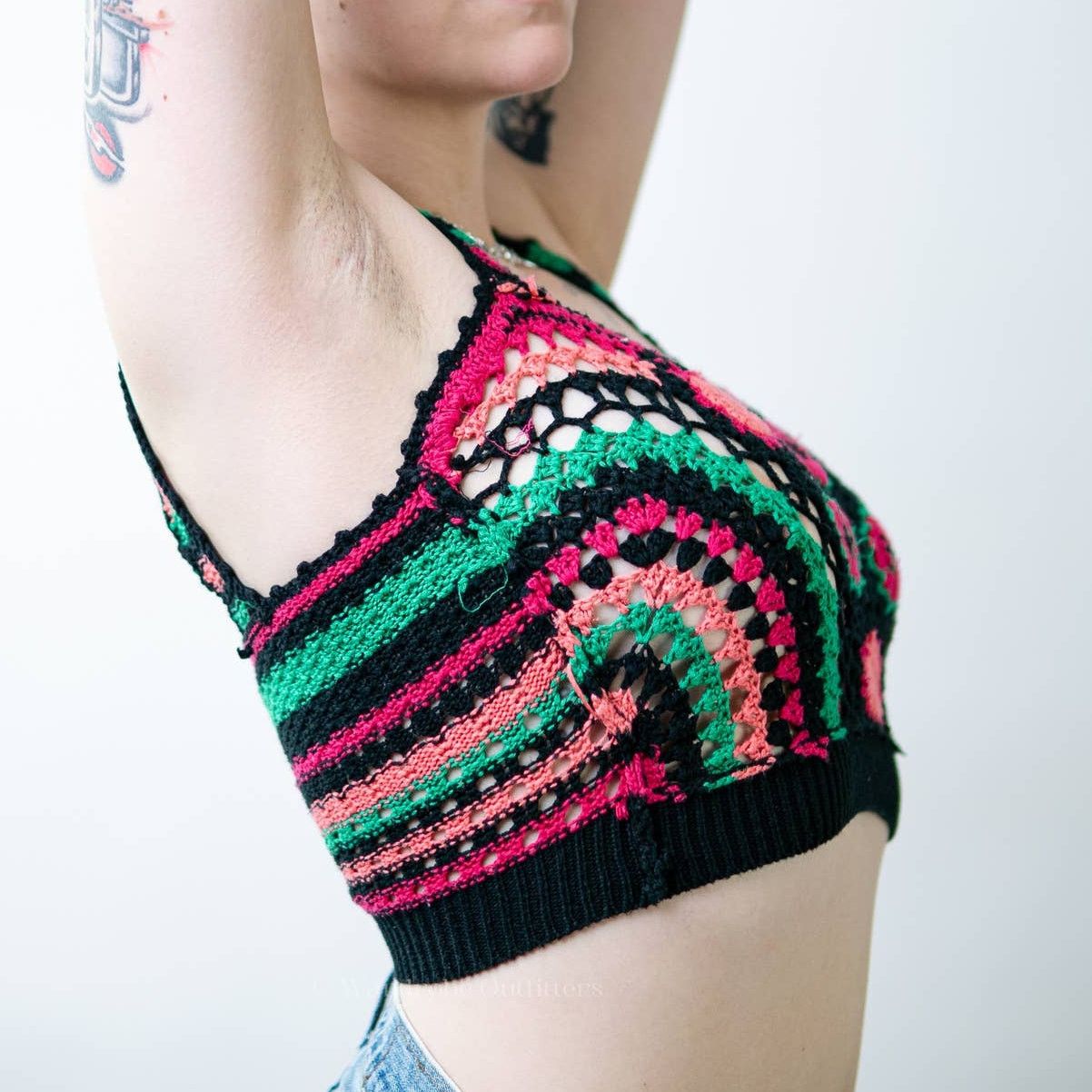 Handmade Handmade Crochet Knit Crop Top - S/M Size M / US 6-8 / IT 42-44 - 4 Thumbnail