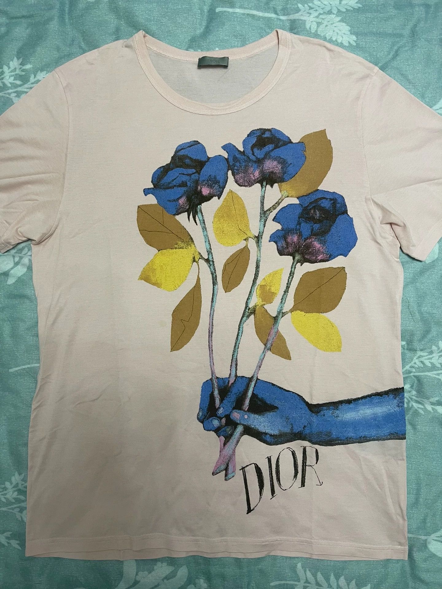 Dior Dior Floral Pink T - shirt Men's XL Size US XL / EU 56 / 4 - 1 Thumbnail
