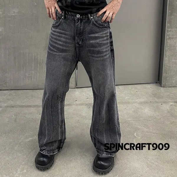 VIBE Black Washed Stacked Denim Jeans Size US 32 / EU 48 - 3 Thumbnail
