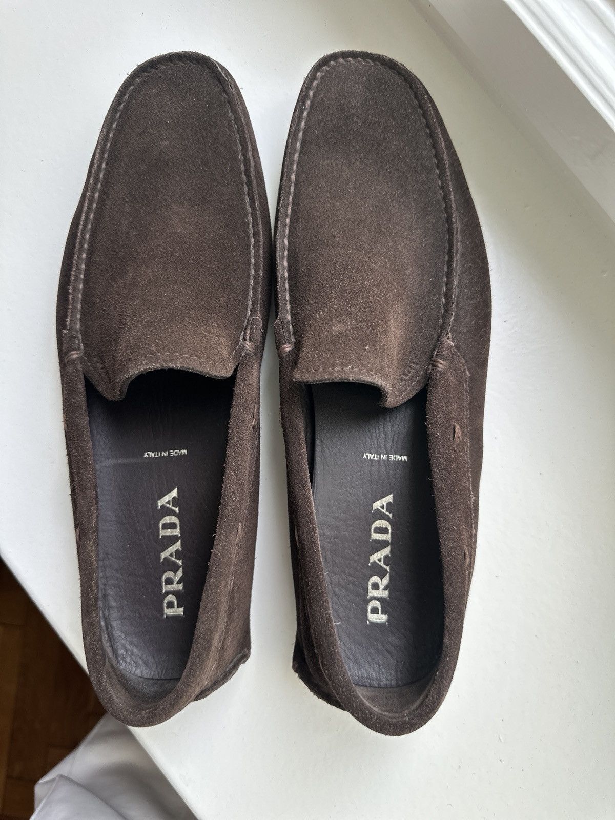 image of Prada Car Shoe in Chocolate Brown, Men's (Size 9.5)