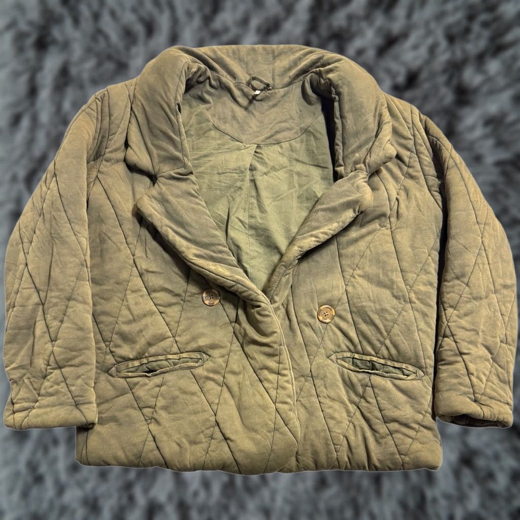 Free People Free People Jacket Blazer Quilted Pillow Olive Green Tawny Sz S Women Size XS / US 0-2 / IT 36-38 - 1 Thumbnail