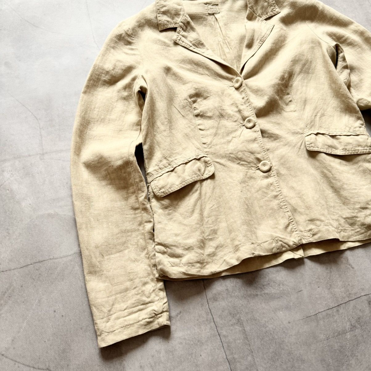 120% Lino 120% Lino Linen Womens Blazer Size 42 Size M / US 6-8 / IT 42-44 - 3 Thumbnail