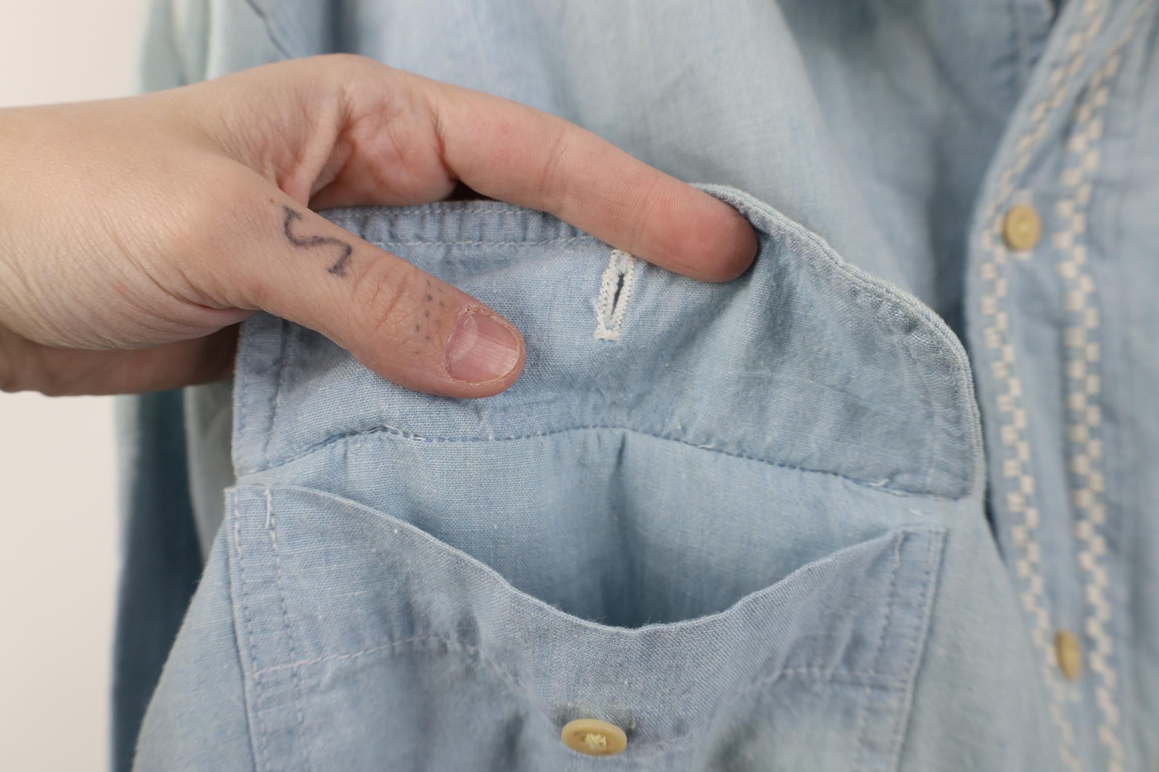 Calvin Klein Deadstock Vtg 90s Calvin Klein Workwear Button Shirt USA Size US L / EU 52-54 / 3 - 9 Thumbnail