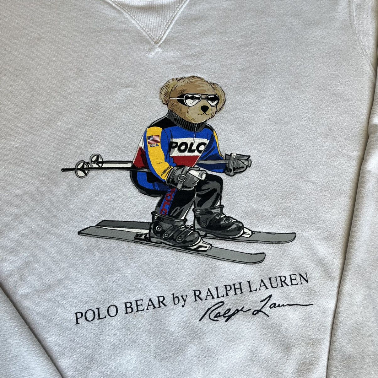 Polo Ralph Lauren Polo Ralph Lauren Downhill Ski Polo Bear Crewneck Sweatshirt Size US L / EU 52-54 / 3 - 4 Thumbnail