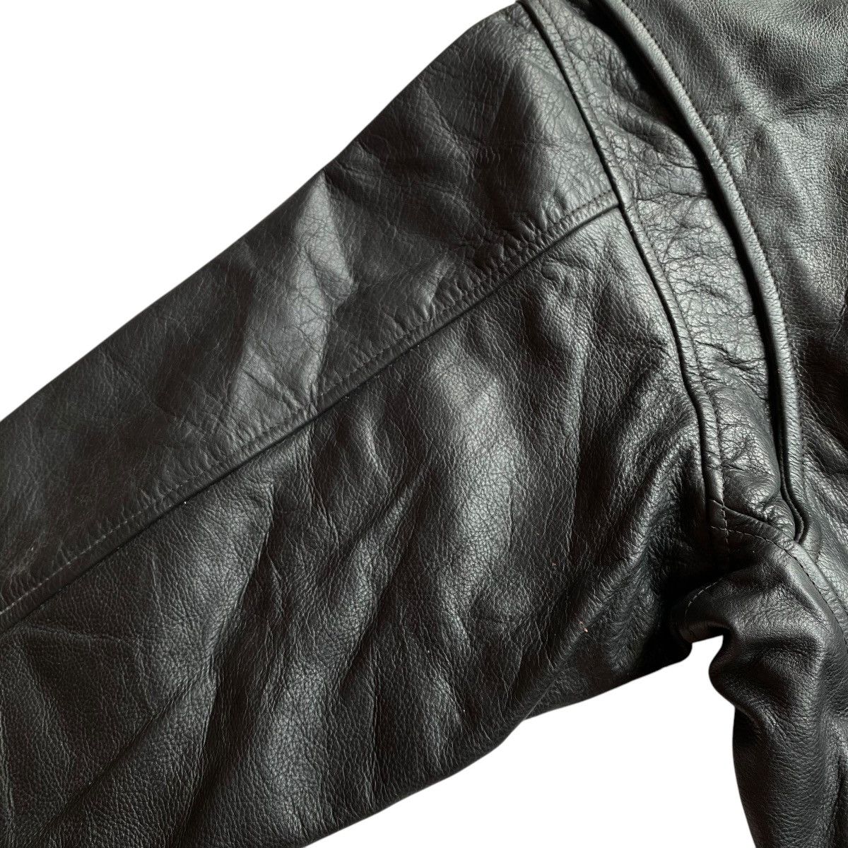 Genuine Leather × Japanese Brand BRANDO Bikers Leather Jacket Size US L / EU 52-54 / 3 - 6 Thumbnail