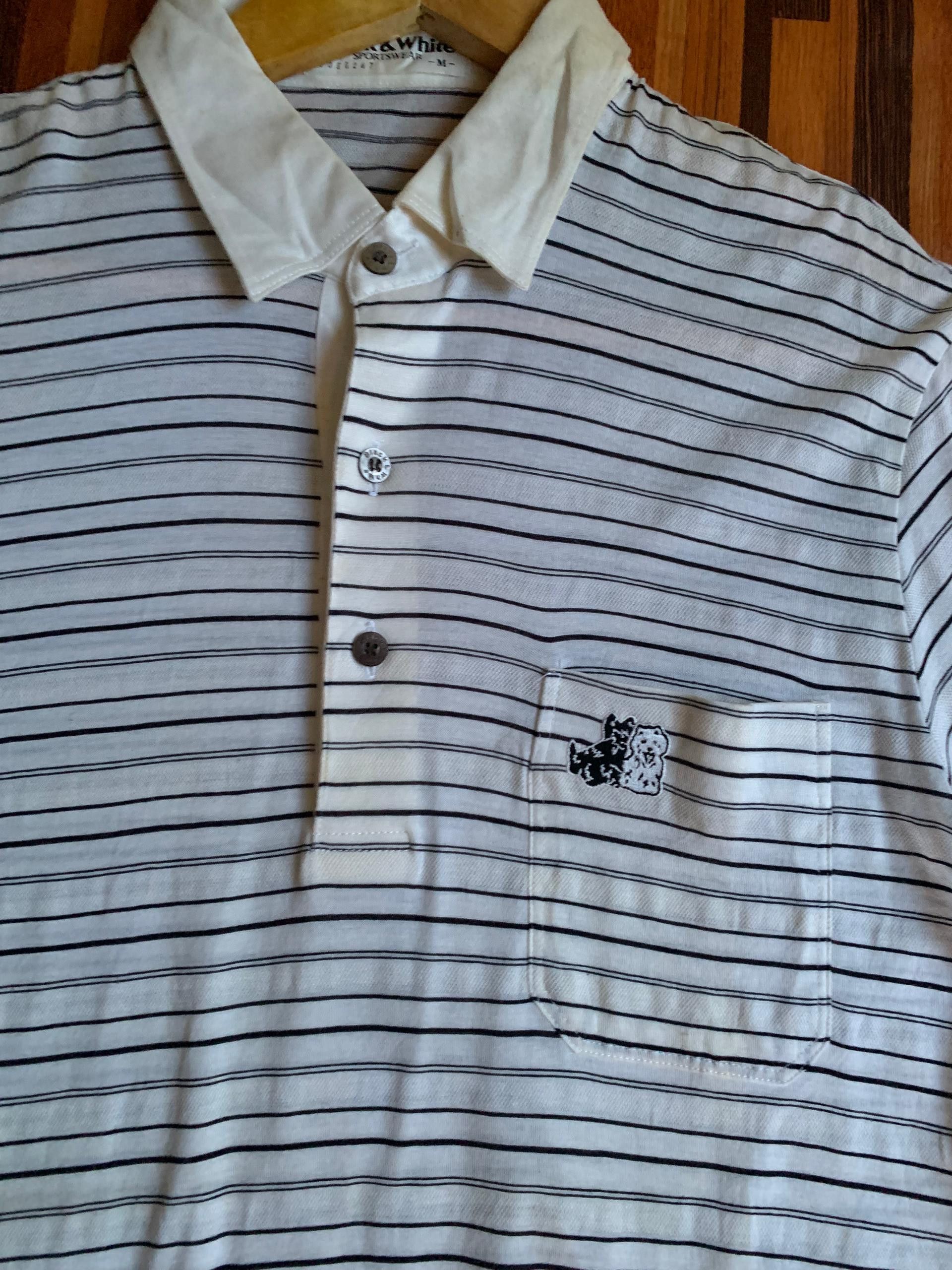 Vintage Vintage 90's BLACK & WHITE Sportswear Polo Shirt Size US M / EU 48-50 / 2 - 1 Thumbnail