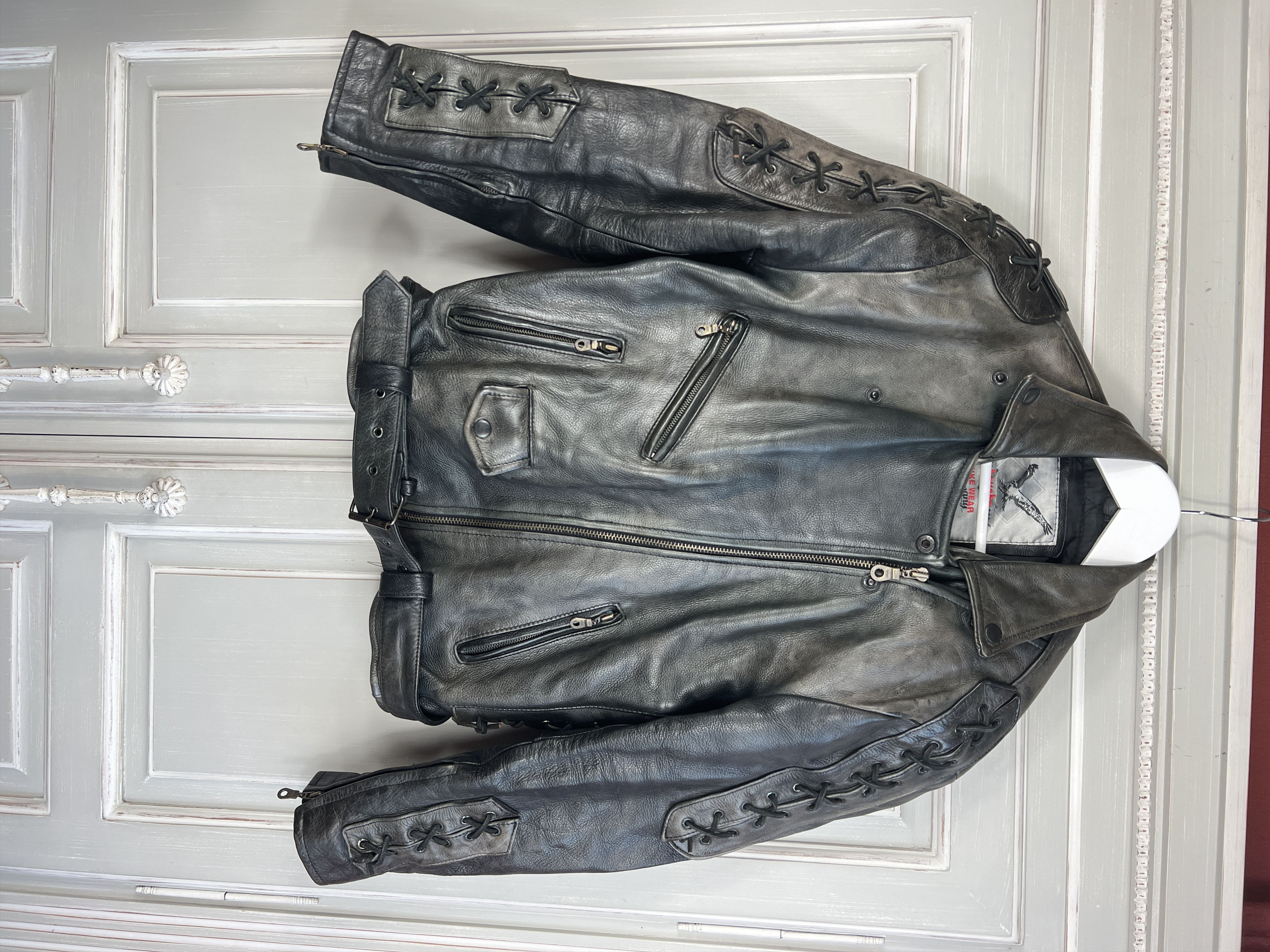 Genuine Leather × Vintage VINTAGE HAVEBA BIKER CROPPED GENUINE LEATHER JACKET Size US L / EU 52-54 / 3 - 5 Thumbnail