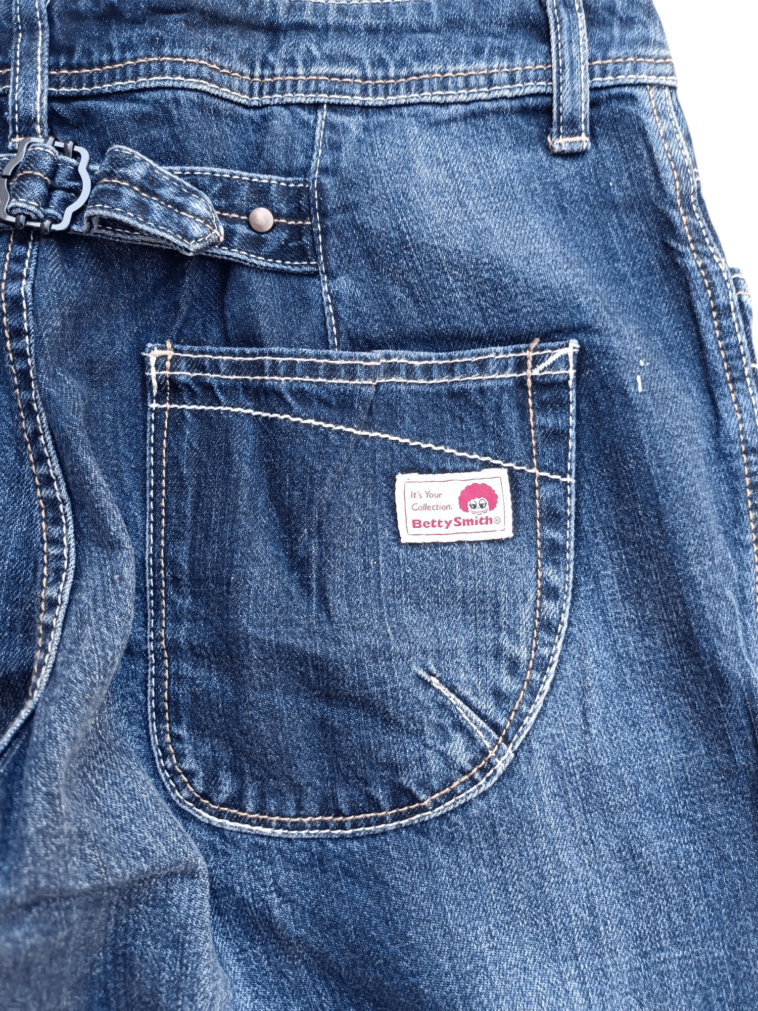 Designer Betty Smith Japan Brand With Buckle Back Denim E269 Size US 32 / EU 48 - 10 Thumbnail